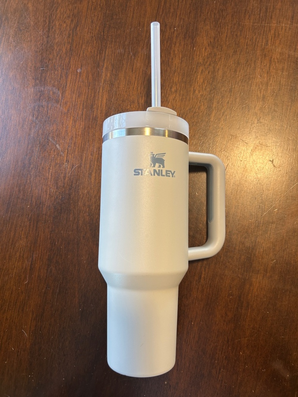Stanley Gray Travel Tumbler with Handle and Straw